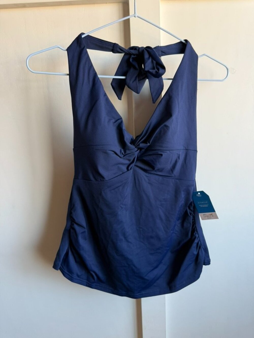 Lands End Halter Top Tankini Blue Sz 6 NWT